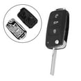 thumbnail image 2 of 3 Button Folding Remote Key Fob Cover Case For Tiguan Golf Sagitar Polo Mk6, 2 of 4