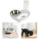 thumbnail image 4 of de de agua y alimentos para perros doble portátil, cuenco de material acero inoxidable, dispensador automático de agua, alimentador de alimentos gris, 4 of 9