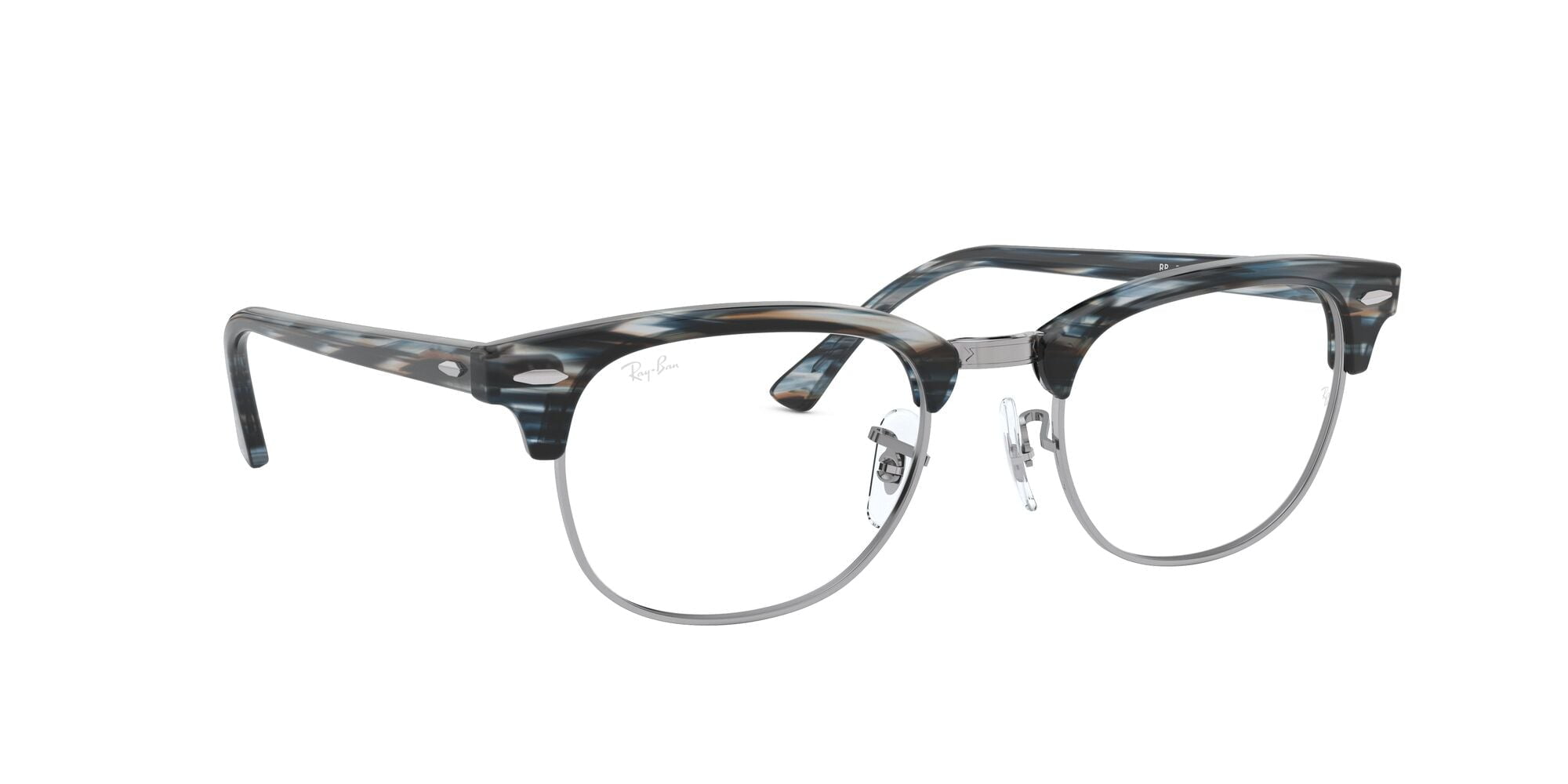 Ray Ban Eyeglasses Rx5154 Clubmaster 5750 Blue Grey Striped With Demo Lenses 51mm Walmart Com