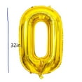 thumbnail image 6 of Ncheli Number Balloons, Gold, 10 Count, 1 Pack, 6 of 6