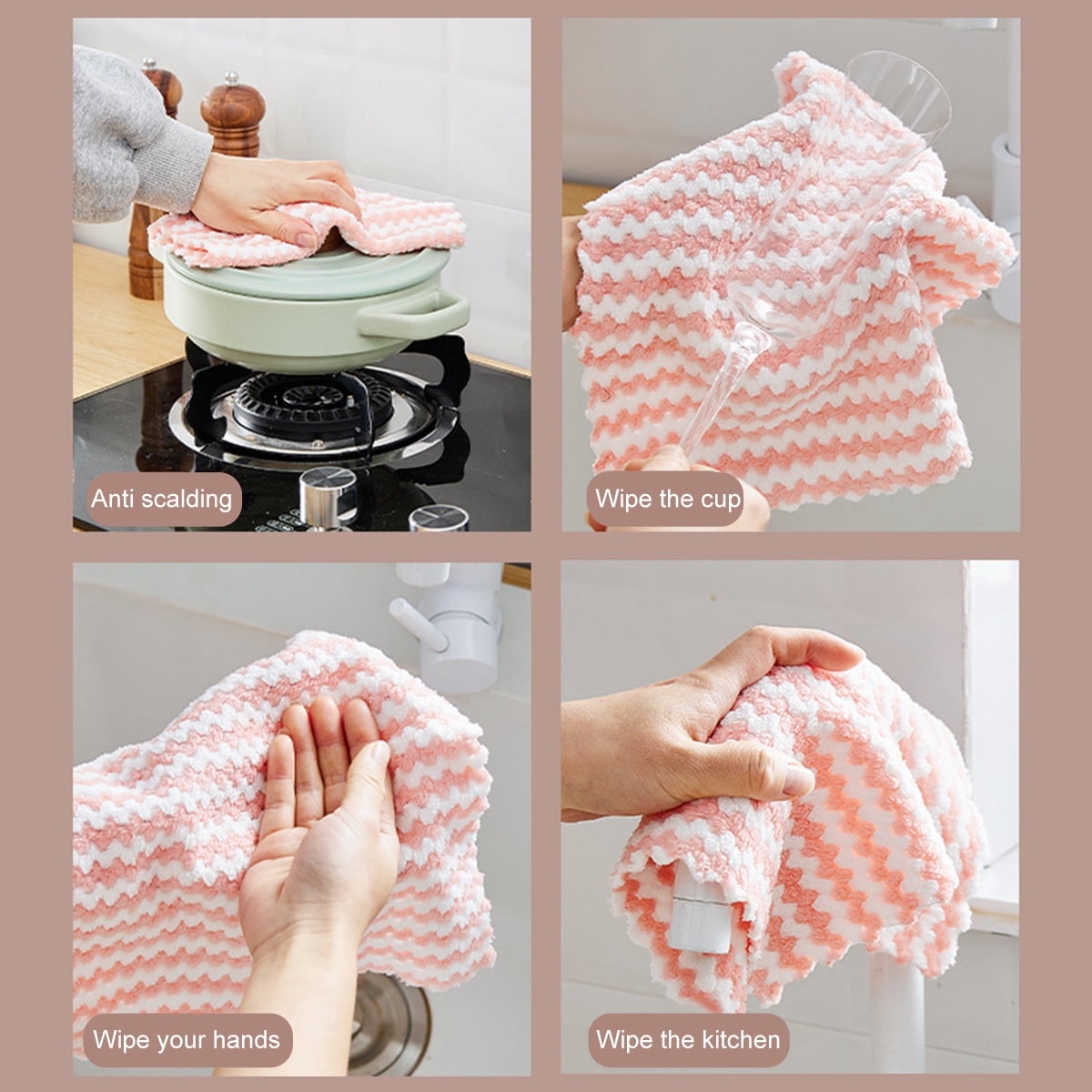 OAVQHLG3B Microfiber Dish Cloths for Kitchen,Kitchen Cleaning Dish Cloth  Towels, Absorbent Glass Cleaning Cloths for House Extra Soft Household Cleaning  Wipes Towels 