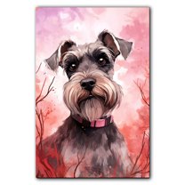 Standard Schnauzer Dogs Wall Art, Lovely Dog Canvas Art, Home living room décor, Pets Canvas - Dog Gift Valentines Day for Him and Her