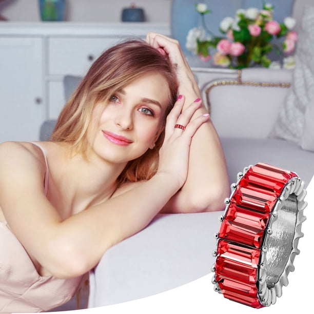 Anillo de diamantes a la moda para mujer, anillo geométrico con personalidad colorida, tamaño de joyería 5 Wmkox8yi sjalhkljlk2661