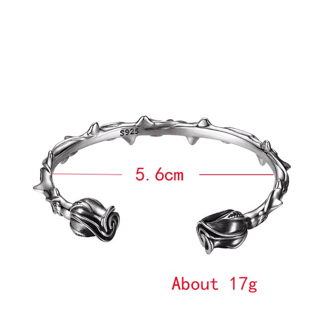 Brazalete de esqueleto de diseño Retro hecho a mano "Ghost Night Walk", brazalete ancho de apertura creativa dominante retro para hombre