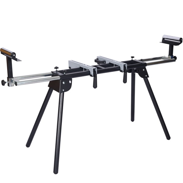 Miter Saw Stand with Quick Release Mounting Brackets,roolers ,stops