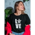 thumbnail image 2 of Love Turtle Shell Graphic Quote Women T-Shirt, Female Medium, 2 of 4