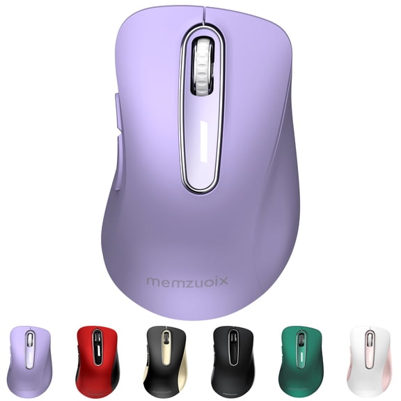 Wireless Mouse, 2.4GHz with USB Receiver, 1200 DPI Optical Tracking, 5 Buttons,Ambidextrous PC/Mac/Laptop -Purple