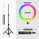 thumbnail image 3 of Luz de Anillo para Selfie de 12 Pulgadas con Trípode Ajustable de 43 Pulgadas/110 cm y Soporte para Teléfono, Modos de Color RGB, 3 of 7