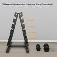 thumbnail image 2 of Dumbbell Rack Stand – A-Frame 5-Tier – Compact – Holds 480 lb – Home Gym – Heavy Duty & Space-Saving – Easy Assembly – Black, 2 of 5