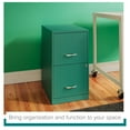 thumbnail image 4 of Space Solutions 18" Deep 2 Drawer Letter Width Vertical File Cabinet, Teal, 4 of 14