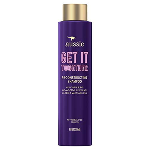 Aussie Get It Together Reconstructing Shampoo, Triple Oil Blend of Avocado, 9.6 Fl Oz