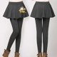 thumbnail image 3 of Gibobby Leggings Deportivos Mujer Mallas gruesas para mujer, mallas falsas dos en una, mallas estampadas terciopelo elástico（Gris， XL), 3 of 4