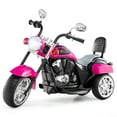 thumbnail image 1 of Gymax 6V Electric Kids Motorcycle 3-Wheel Ride On Toy w/ Adjustable Headlight Rose, 1 of 10