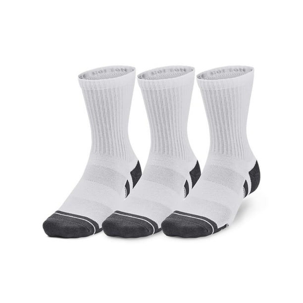 Pack de 3 calcetines Under Armour Performance Cotton, color blanco