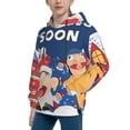 thumbnail image 2 of Lsque Sml Jeffy Patten Youth Hoodie Sweatshirt Pullover with Kangaroo Pocket Boys and Girls Hoodie Warm Hoodie for Kids, 2 of 8