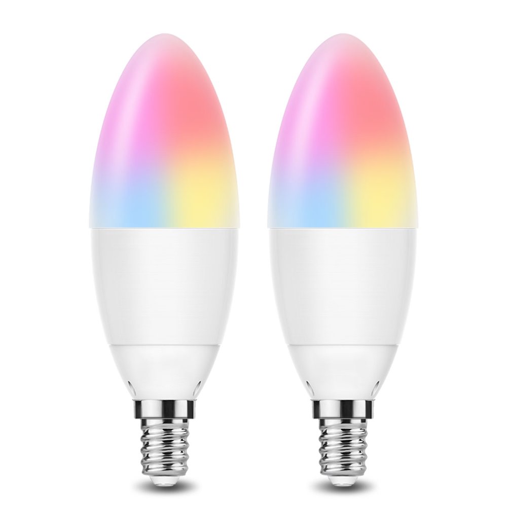 5W Smart Candelabra LED Light Bulbs, RGB Color Changing, 2700K6000K