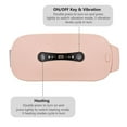 thumbnail image 4 of DEBGFS Menstrual Heating Pad Portable USB Cable Cordless with 3 Heat Levels and 3 Vibration Massage Modes for Back Belly Pain Cramps for Women and Girl,Pink, 4 of 6