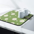 thumbnail image 3 of Washable Rubber Daisy Cute Floral Dish Drying Mats for Kitchen Counter Home Large Coffee Bar Pad Accessories and Decor for Utensils Stemware 16''x18'', 3 of 7