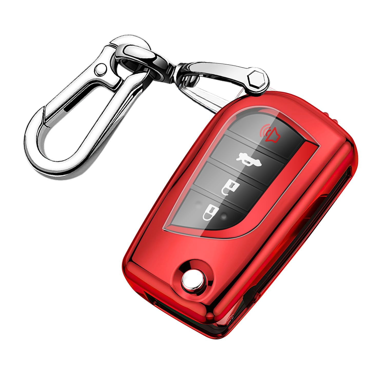 for Toyota Key Fob Cover Compatible with Toyota Fortuner tundra Camry RAV4 Highlander Corolla Smart Key