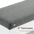 thumbnail image 4 of Ivinta Shoe Storage Bench with 4" Cushion, 2-Tier Entryway Organizer with Hidden Compartment, 37", White, 4 of 9