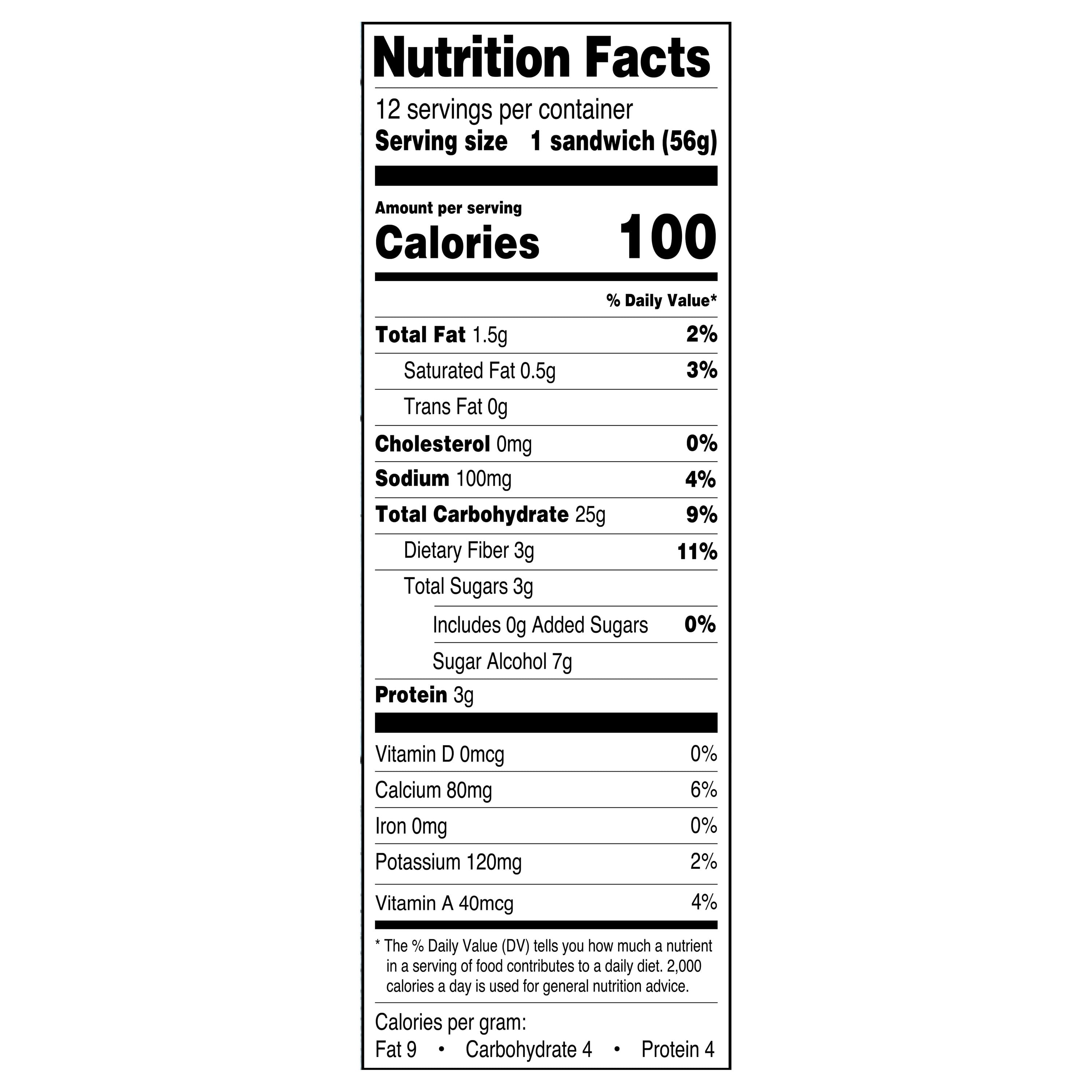 Great Value Vanilla Flavored Low Fat Ice Cream Sandwiches, 42 fl oz, 12 Pack
