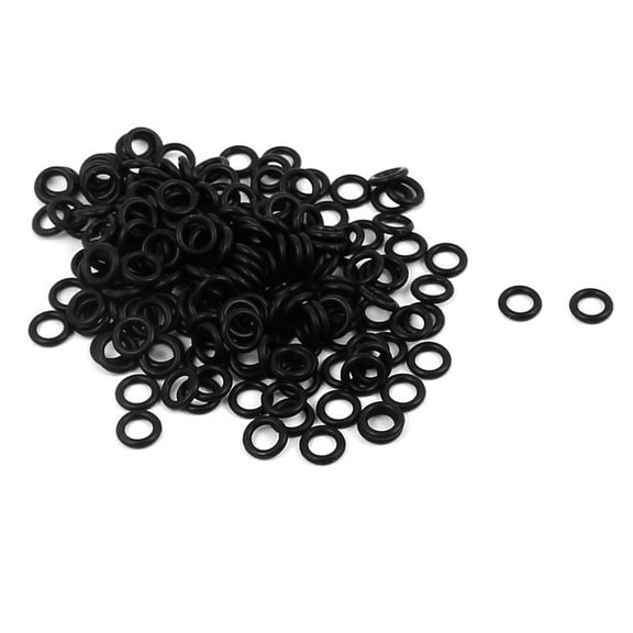 200Pcs Black 5mm x 1mm Nitrile Rubber O Ring NBR Oil Sealing Grommets