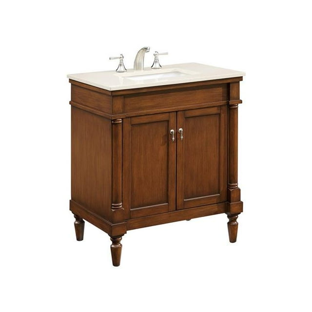 Élégant Decor VF-1030 30 Po Ensemble de Vanité de Salle de Bain Simple & 44; Brun