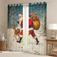 thumbnail image 2 of Feelyou Santa Claus Blackout Curtains Set of 2 (52x84 Each) for Teen, Vintage Western Fairy Tale Window Curtains, Merry Christmas Curtains and Drapes, Window Curtains Home Decor, 2 of 6
