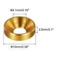 thumbnail image 2 of 60pcs M4 Counterbore Washers, 10mm/0.39inch Anodized Aluminum Alloy, Head Gaskets for Screw RC, Gold, 2 of 6