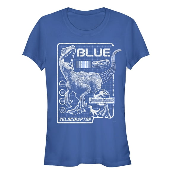 Junior's Jurassic World: Fallen Kingdom Blue Details  Graphic Tee Royal Blue X Large