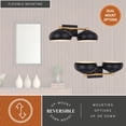 thumbnail image 4 of Belmont 2 Light Black and Brass Mid Century Modern Dome Bathroom Vanity Fixture, 4 of 13