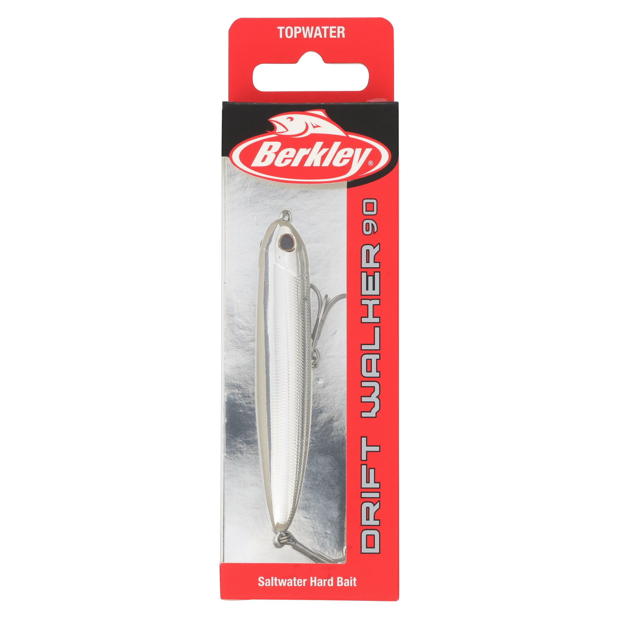 Berkley Drift Walker Saltwater, 3.5 in, Topwater Baits, Chrome (1 Count)