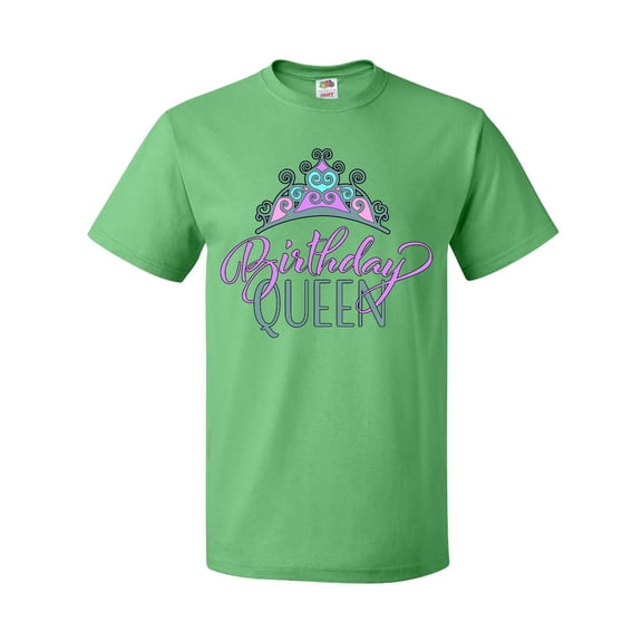 Inktastic Birthday Queen with Pink and Purple Tiara T-Shirt