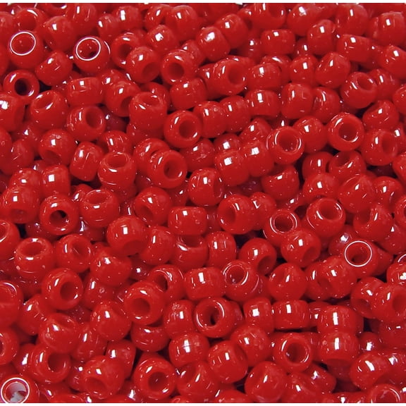 JOLLY STORE Crafts Red Pony Beads 9x6mm 500pc Made in the USA
