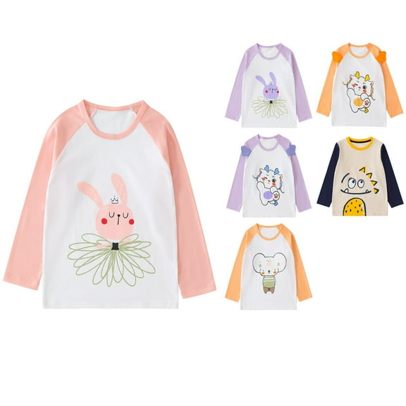 Ahuyic Toddler Kids Loose Top, Casual Long Sleeve Blouse For Autumns And Winter, Summer Small And Medium Sized Boys And Printed Long Sleeve Round Neck T-shirt Children's Casual