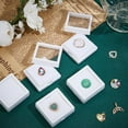 thumbnail image 5 of 48Pcs Plastic Jewelry Loose Diamond Gems Storage Boxes with Velvet Inside & Clear Window Square White 4x4x1.5cm, 5 of 6