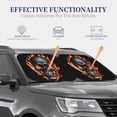 thumbnail image 4 of Fotbe Flame Metal Skull 2-Piece Car Windshield Sun Shade | Sun Blocker for Car Windshield | Foldable Automotive Interior Accessories for Sun Protection-Small, 4 of 7