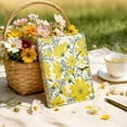 thumbnail image 2 of ipoul Refillable Journal, A5 Binder 6 Ring, Ruled Paper, Embroidery Fabric Cover, Budget Planner, Journal for Women, Yellow Daisy, 2 of 9