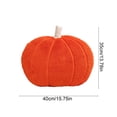 thumbnail image 2 of Pumpkin Pillow, 15.75x13.78 Inch Pumpkin Shaped Decorative Pillow, Soft Plush Cozy Stuffed Polyester Velour Festive Fall Throw Cushion for Halloween Thanksgiving Home Decor, 2 of 6