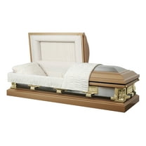 Overnight Caskets Pieta Autumn Bronze Steel 79 x 23.5 in Funeral Casket, Rectangular