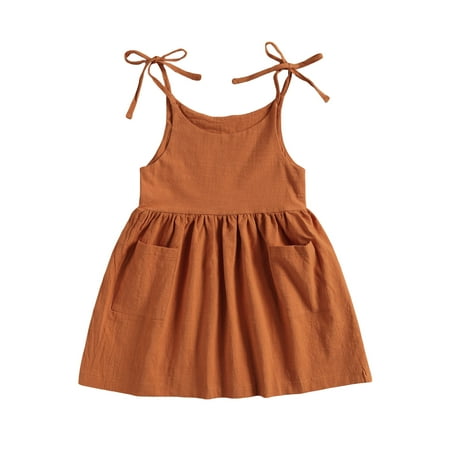 

Little Baby Girl Cotton Sleeveless Tunic Dress Swing Casual Sundress Party Princess Dresse