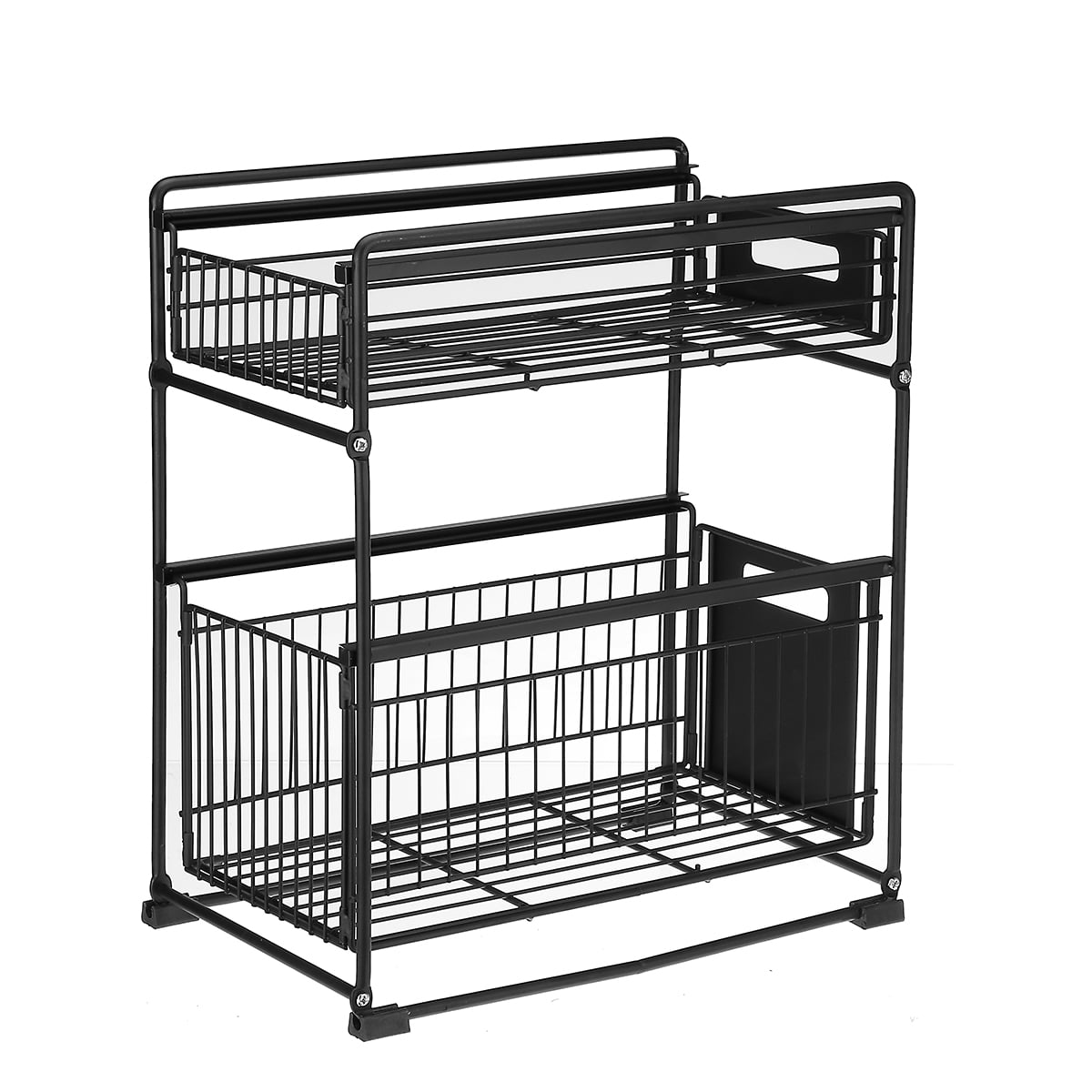 2Tier Standing Storage Spice Rack Shelf Utensils Rack SlidOut Drawers