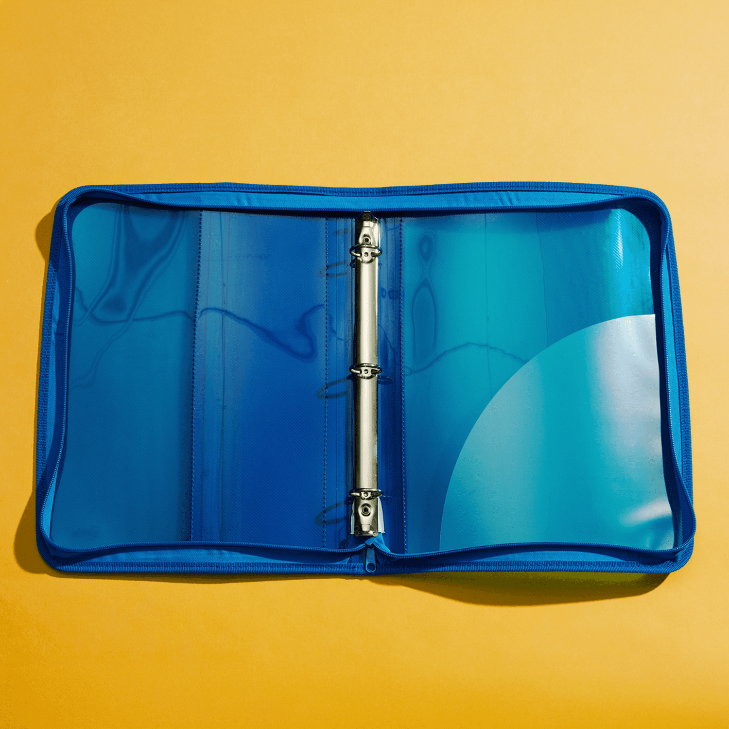 Avery Zipper Binder, 1", Blue, Round Ring, Front Pocket, Lightweight, 175 Sheet Capacity, 1 Binder