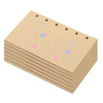 Uxcell Colored Loose Leaf Paper, 5" x 3.2"(A7) 300 Sheets 6 Holes Punched 150GSM Blank Binder Refill Paper Supplies for Office Note Taking Teacher Planner Journal Notebook, Khaki