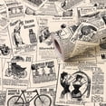 thumbnail image 2 of Peel And Stick Wallpaper Papel tapiz de periódico vintage extraíble Estantes autoadhesivos decorativos Cajones, 11 Feliz Sencillez, 2 of 3