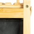 thumbnail image 6 of Household Essentials Bamboo Pull Out Double Hamper with Shelf, Natural and Black, 6 of 8