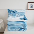 thumbnail image 5 of Abstract Marble Bedding Set Light Blue Marble Grain Down Comforter For Adult Men Women,Bronzing Sequins Stone Grain Comforter Sets King,Tie Dye Marbling Duvet Insert, 5 of 7