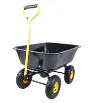 Jopath Folding car Poly Garden dump truck with steel frame, 10 inches. Pneumatic tire, black