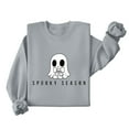 thumbnail image 4 of Makaor Sweatshirt Women Halloween Crew Neck Tops Fleece Long Sleeve Pullover Graphic Casual Fall Clothes Gray XL, 4 of 7