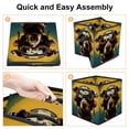 thumbnail image 4 of Dog Retro Large Capacity Foldable Cube Organizer with Handle, 10.8"x10.5"x10.6" - Storage Containers Organizer Bins, 4 of 6